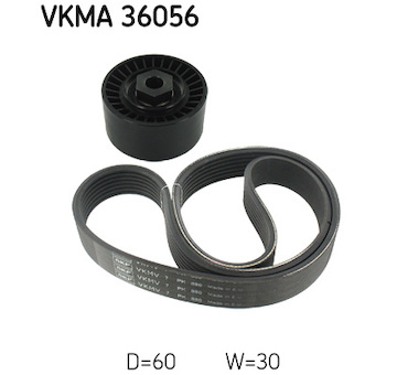 Sada zebrovanych klinovych remenu SKF VKMA 36056