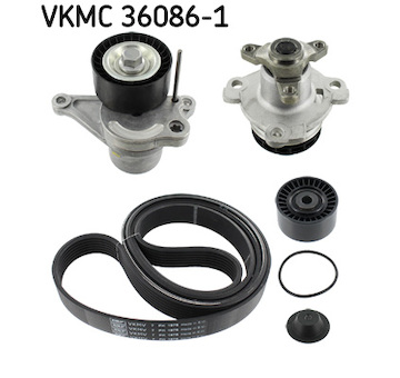 Vodní pumpa + klinový żebrový řemen SKF VKMC 36086-1