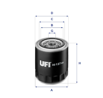Olejový filtr UFI 23.127.00