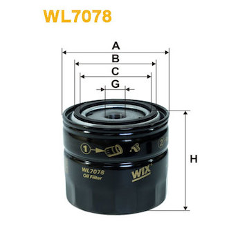 Olejový filtr WIX FILTERS WL7078