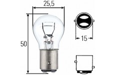 Žárovka P21/5W 12V, světla pro denní svícení HELLA 8GD 002 078-121
