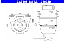 Vyrovnávací nádoba, brzdová kapalina ATE 03.3508-5851.3