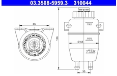 Vyrovnávací nádoba, brzdová kapalina ATE 03.3508-5959.3