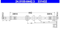 Brzdová hadice ATE 24.5105-0442.3