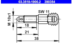 Odvzdusnovaci sroub/ventil ATE 03.3518-1900.2