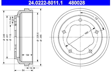Brzdový buben ATE 24.0222-8011.1