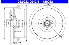 Brzdový buben ATE 24.0223-0012.1