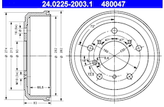 Brzdový buben ATE 24.0225-2003.1
