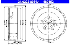 Brzdový buben ATE 24.0222-8031.1