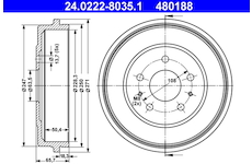 Brzdový buben ATE 24.0222-8035.1