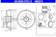 Brzdový buben ATE 24.0220-3721.2