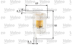 palivovy filtr VALEO 587048