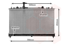 Chladič, chlazení motoru VAN WEZEL 27002164