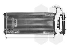 Chladič, chlazení motoru VAN WEZEL 58002041