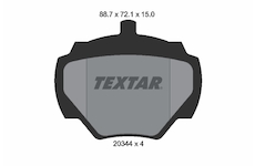 Sada brzdových destiček, kotoučová brzda TEXTAR 2034402