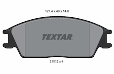 Sada brzdových destiček, kotoučová brzda TEXTAR 2101204