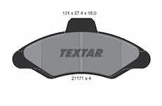 Sada brzdových destiček, kotoučová brzda TEXTAR 2117105