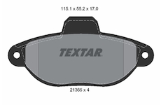 Sada brzdových destiček, kotoučová brzda TEXTAR 2136502
