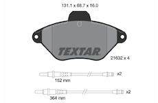 Sada brzdových destiček, kotoučová brzda TEXTAR 2163201