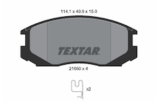 Sada brzdových destiček, kotoučová brzda TEXTAR 2165001