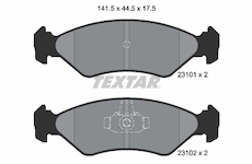 Sada brzdových destiček, kotoučová brzda TEXTAR 2310101