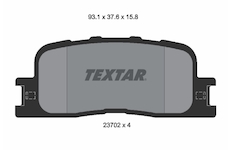 Sada brzdových destiček, kotoučová brzda TEXTAR 2370201