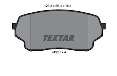 Sada brzdových destiček, kotoučová brzda TEXTAR 2430101