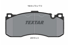 Sada brzdových destiček, kotoučová brzda TEXTAR 2431601
