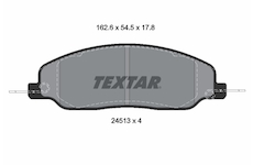 Sada brzdových destiček, kotoučová brzda TEXTAR 2451301