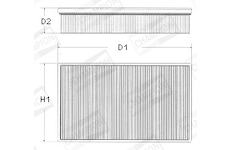 Vzduchový filtr CHAMPION U552/606