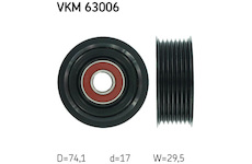 Vratna/vodici kladka, klinovy zebrovy remen SKF VKM 63006