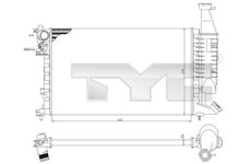 Chladič, chlazení motoru TYC 705-0069