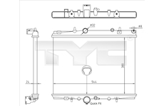 Chladič, chlazení motoru TYC 726-0018-R
