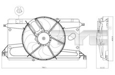 Větrák, chlazení motoru TYC 820-0002
