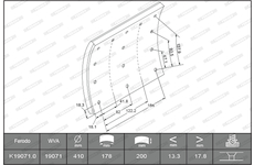 obložení brzdové FERODO K19071.0 F2020 náprava Meritor