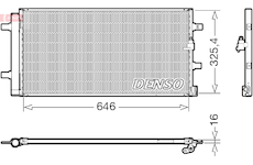 Kondenzátor, klimatizace DENSO DCN02041