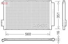 Kondenzátor, klimatizace DENSO DCN09043