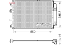 Kondenzátor, klimatizace DENSO DCN10043