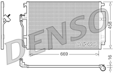 Kondenzátor, klimatizace DENSO DCN17056