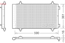 Kondenzátor, klimatizace DENSO DCN21018