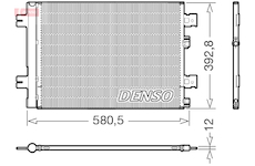 Kondenzátor, klimatizace DENSO DCN37005