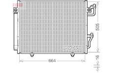 Kondenzátor, klimatizace DENSO DCN45005