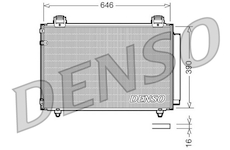 Kondenzátor, klimatizace DENSO DCN50024