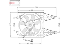 Větrák, chlazení motoru DENSO DER32016