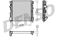 Chladič, chlazení motoru DENSO DRM23015