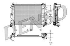 Chladič, chlazení motoru DENSO DRM25014