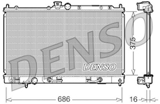 Chladič, chlazení motoru DENSO DRM45024