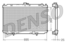 Chladič, chlazení motoru DENSO DRM46014