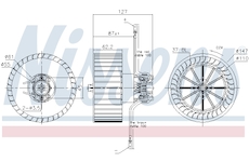 vnitřní ventilátor NISSENS 87402