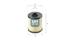 palivovy filtr UFI 26.006.00